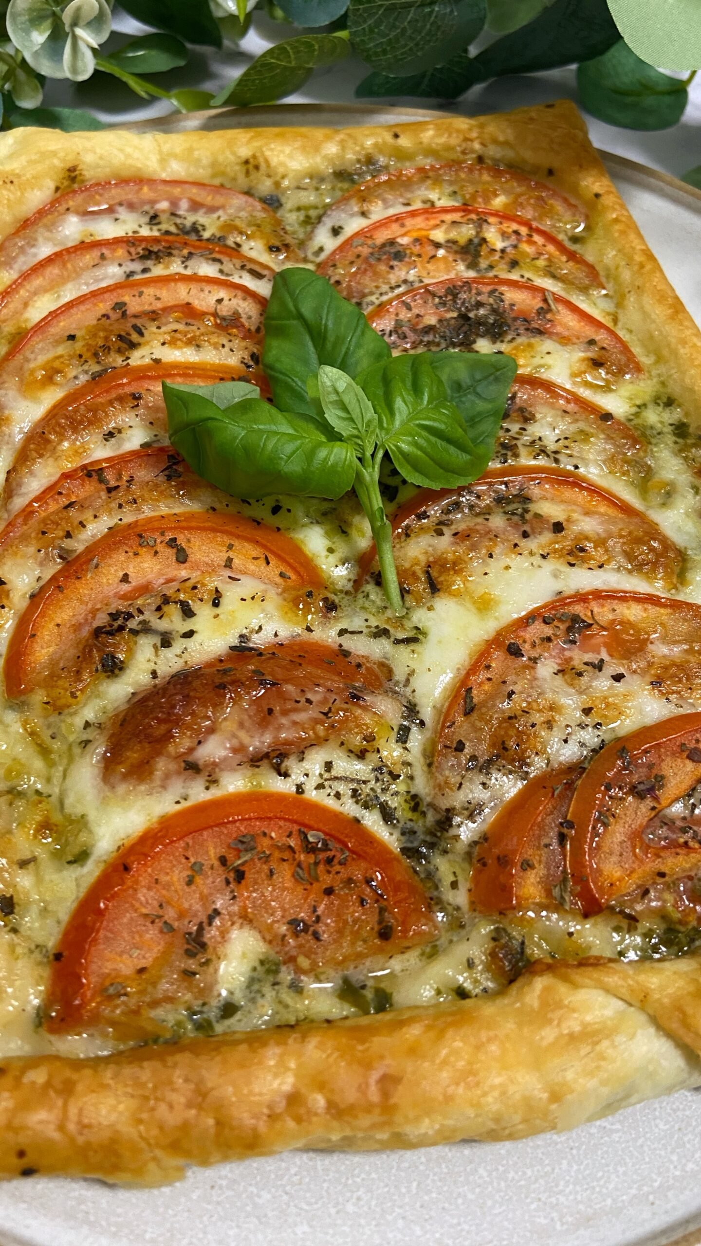 Receta de Hojaldre caprese en Airfryer Receta de Hojaldre caprese en Airfryer