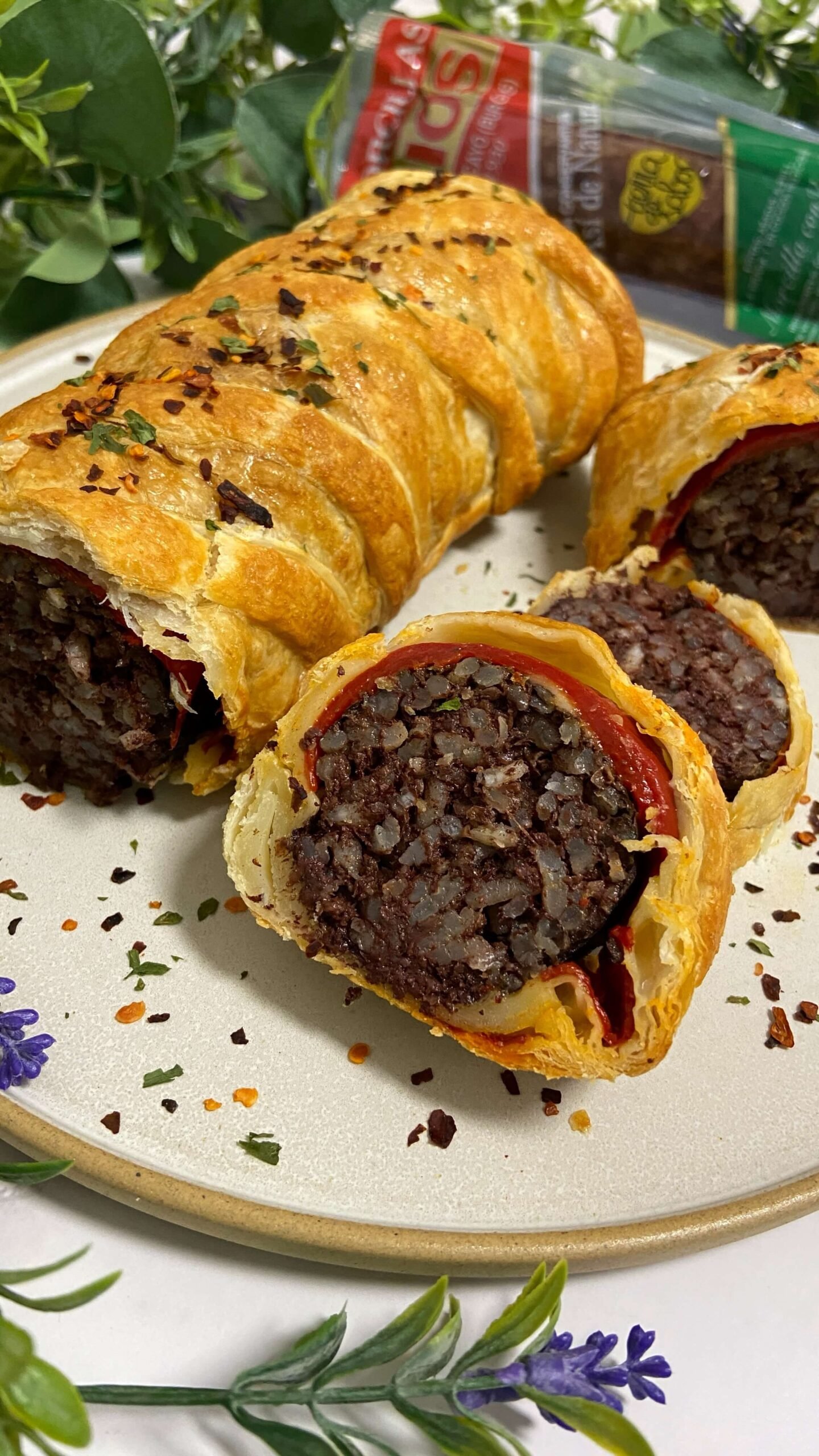 Receta de Hojaldre de morcilla y pimientos en Airfryer Receta de Hojaldre de morcilla y pimientos en Airfryer