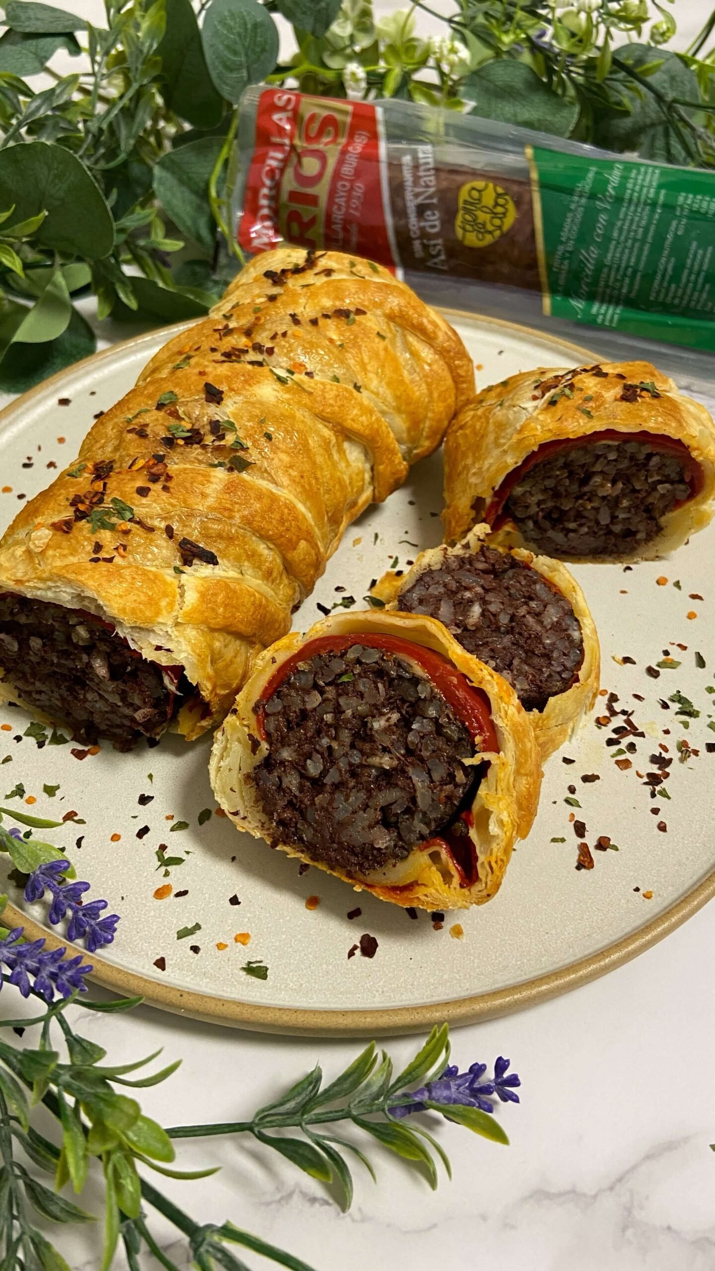 Receta de Hojaldre de morcilla y pimientos en Airfryer Receta de Hojaldre de morcilla y pimientos en Airfryer