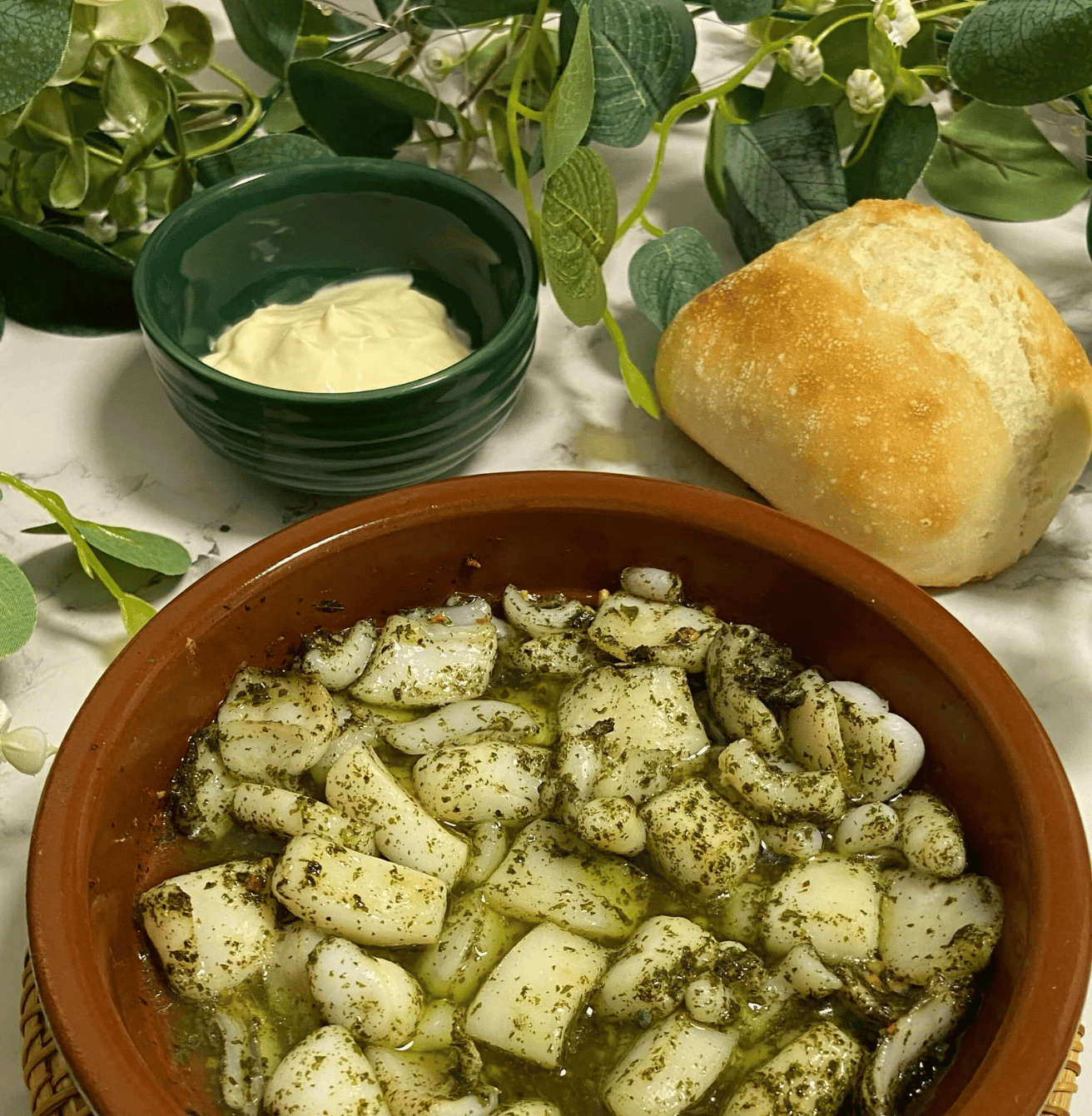 Receta de Sepia al ajillo en Airfryer