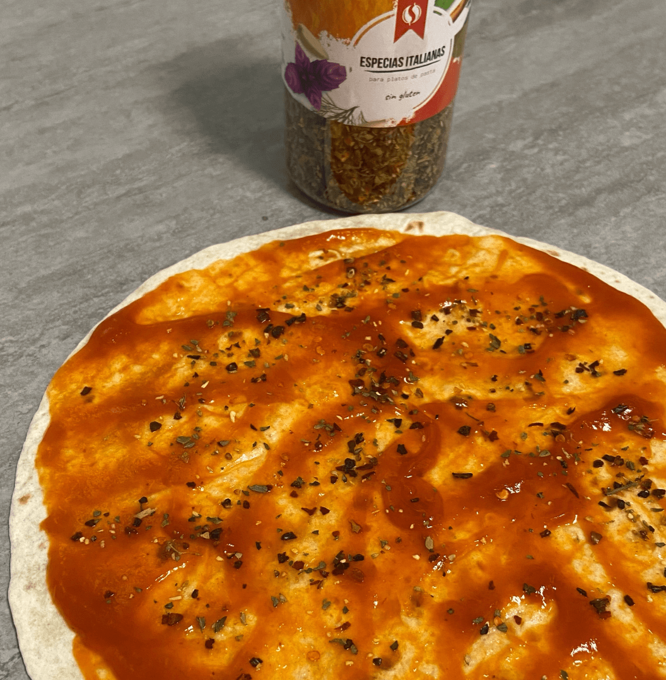 Tortipizza de espinacas y bacon en airfryer Tortipizza de espinacas y bacon en airfryer