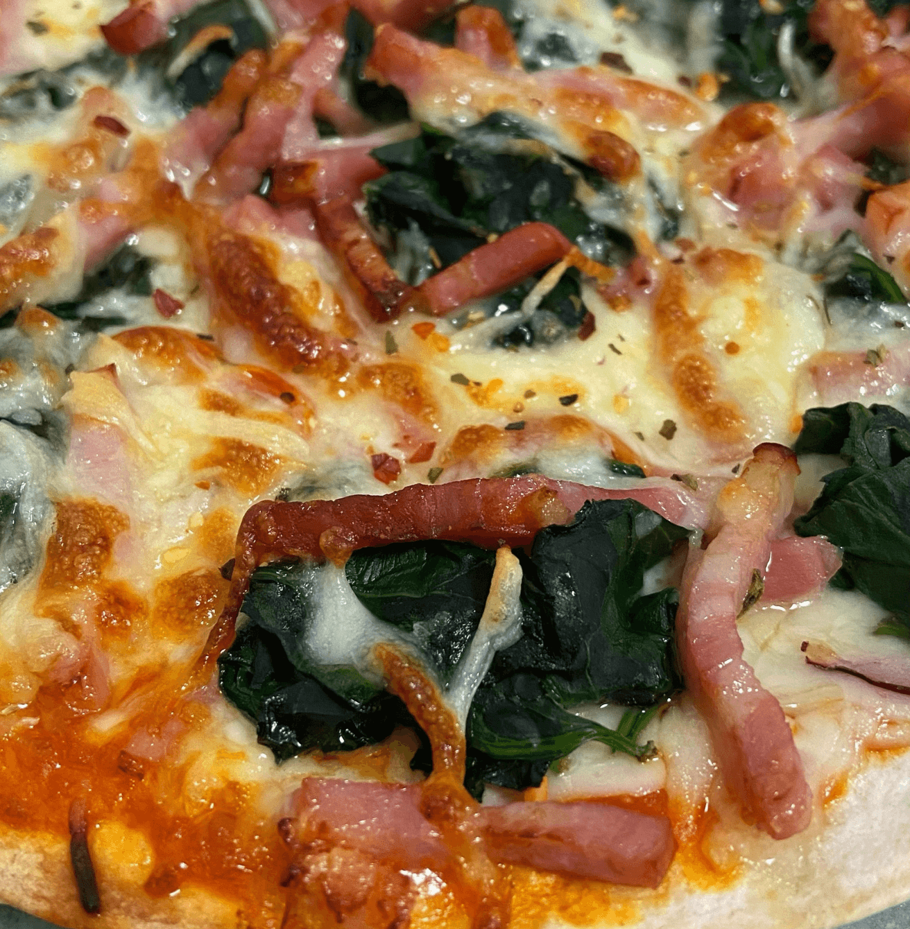 Tortipizza de espinacas y bacon en airfryer Tortipizza de espinacas y bacon en airfryer