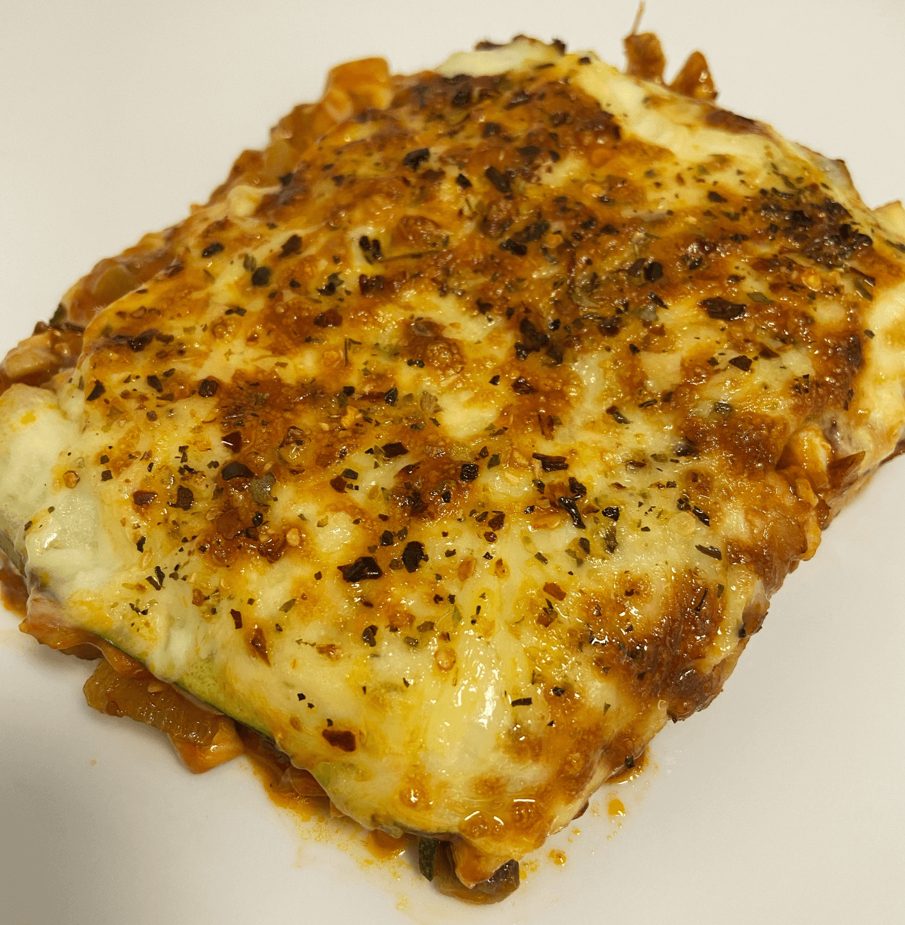 Lasaña de calabacín y pollo en airfryer Lasaña de calabacín y pollo en airfryer