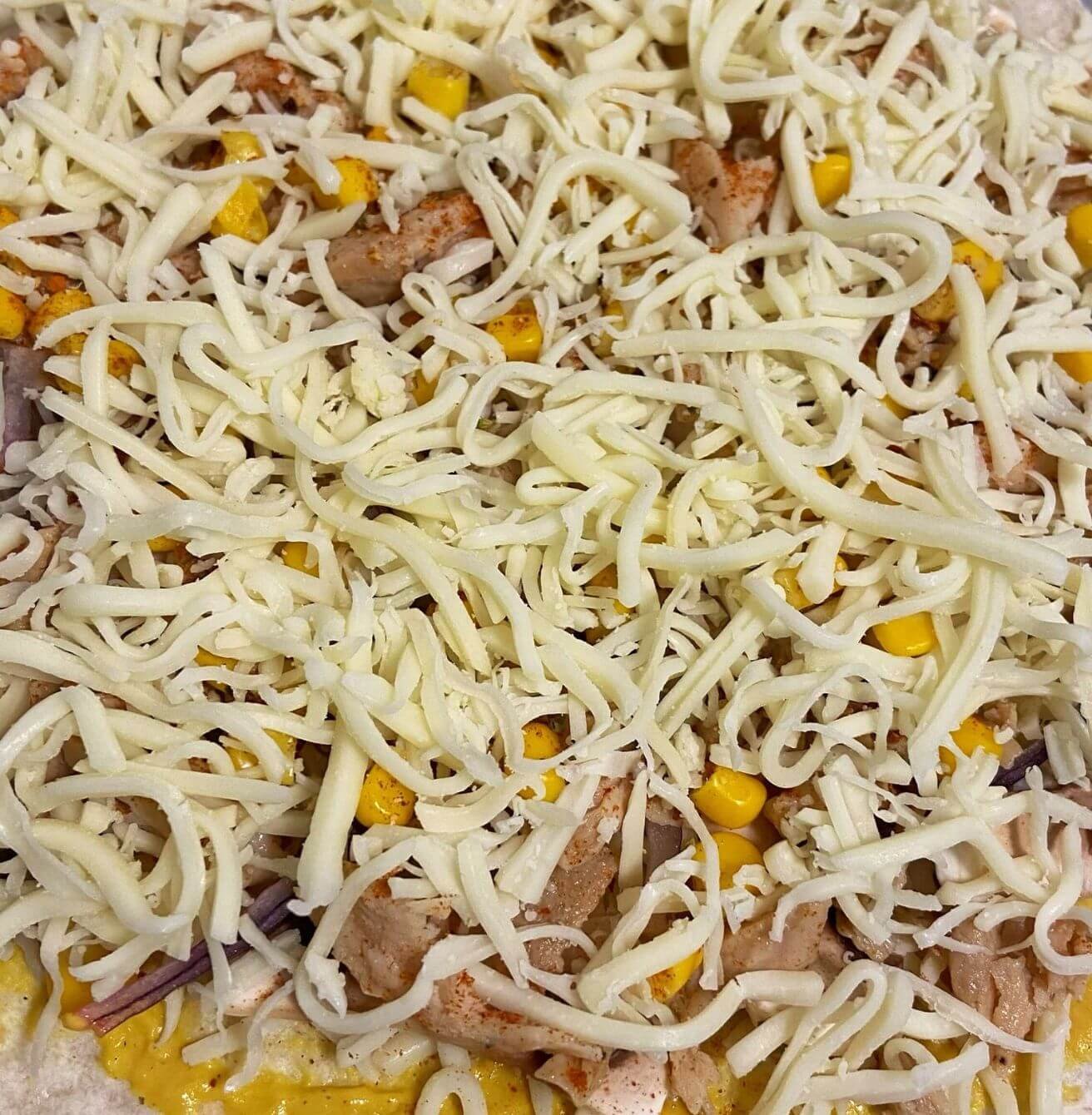 Tortipizza de pollo cajún en airfryer Tortipizza de pollo cajún en airfryer