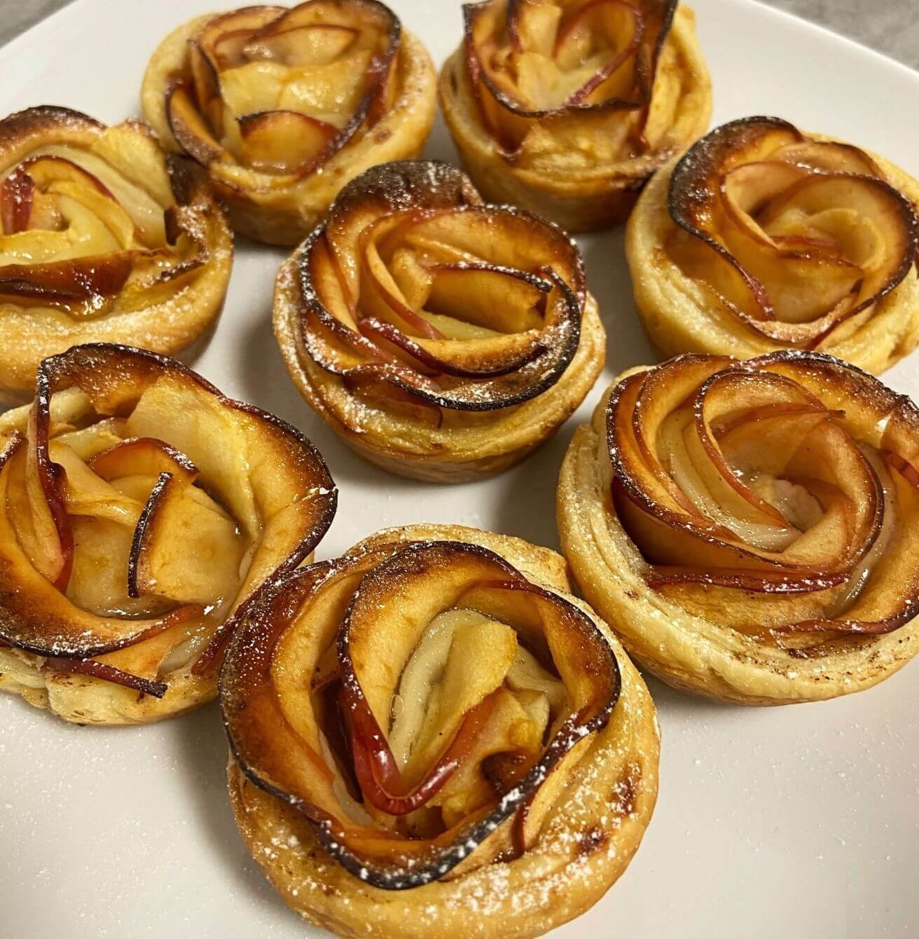 Flores de manzana en airfryer