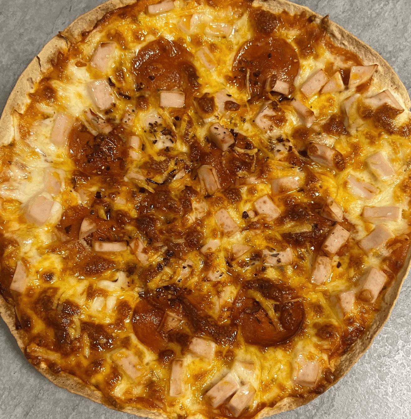 Receta de Tortipizza de pepperoni y pavo en Airfryer