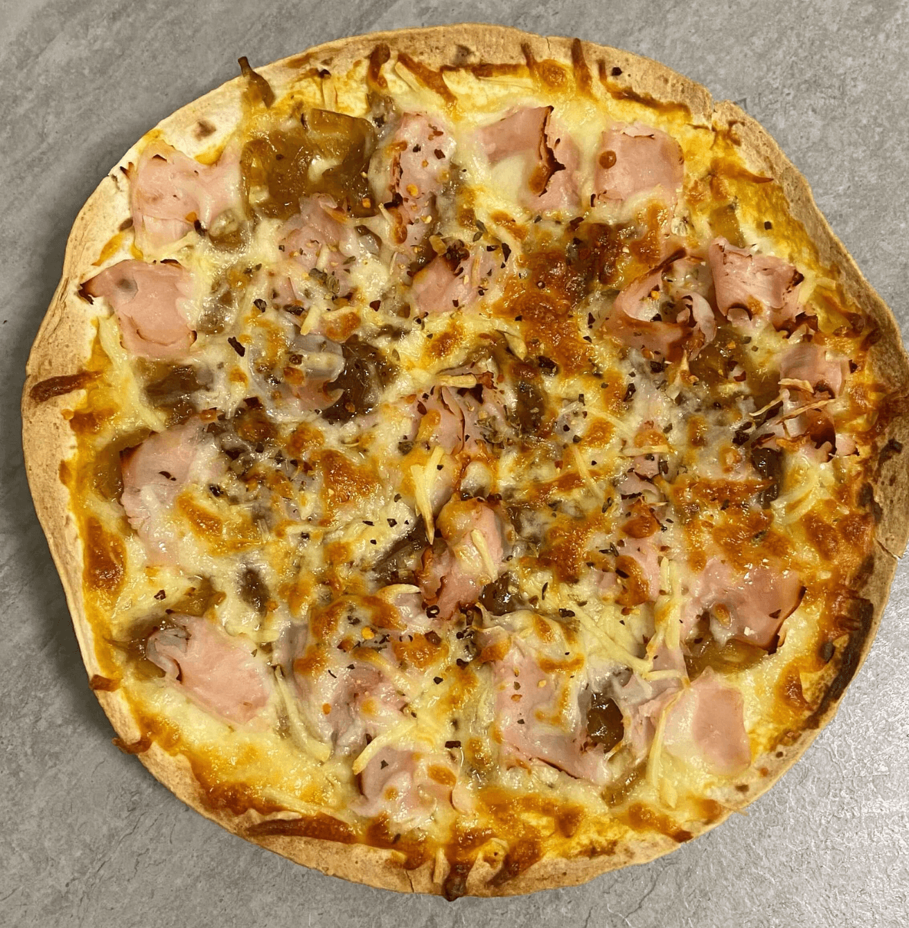 Receta de Tortipizza de cebolla caramelizada en Airfryer