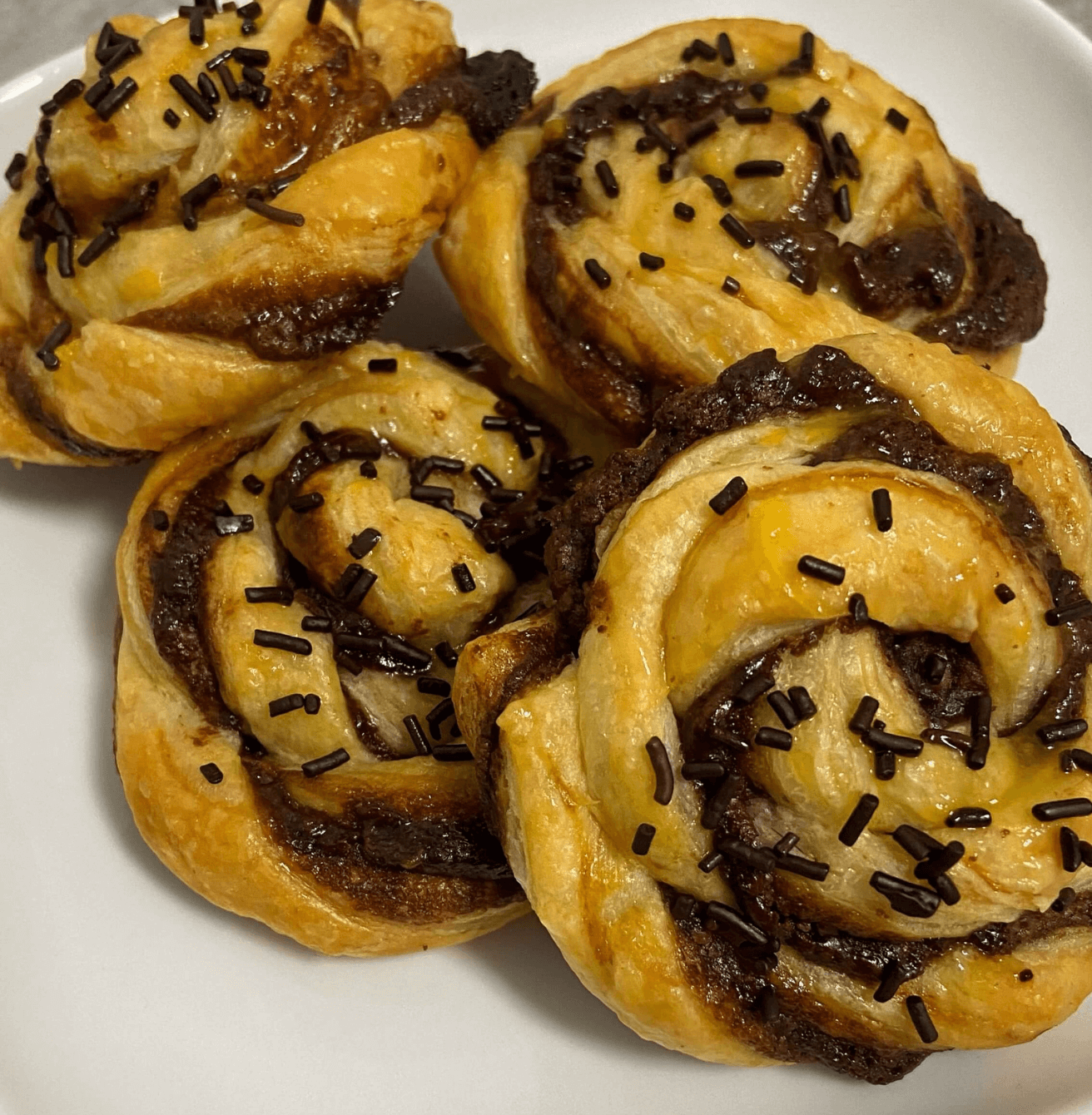 Receta de Enrollados de nutella y crema kinder en Airfryer