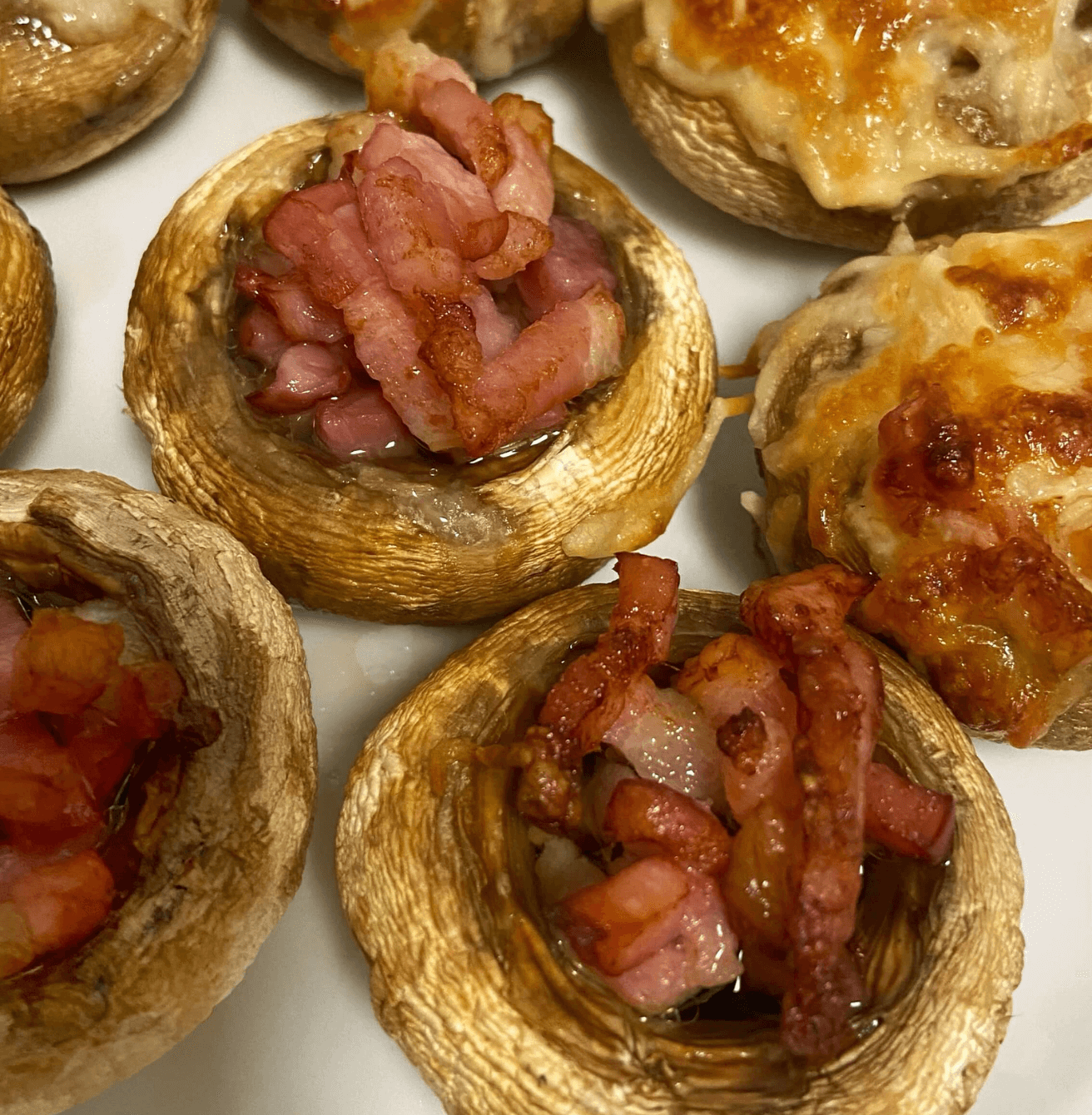 Champiñones rellenos en airfryer Champiñones rellenos en airfryer