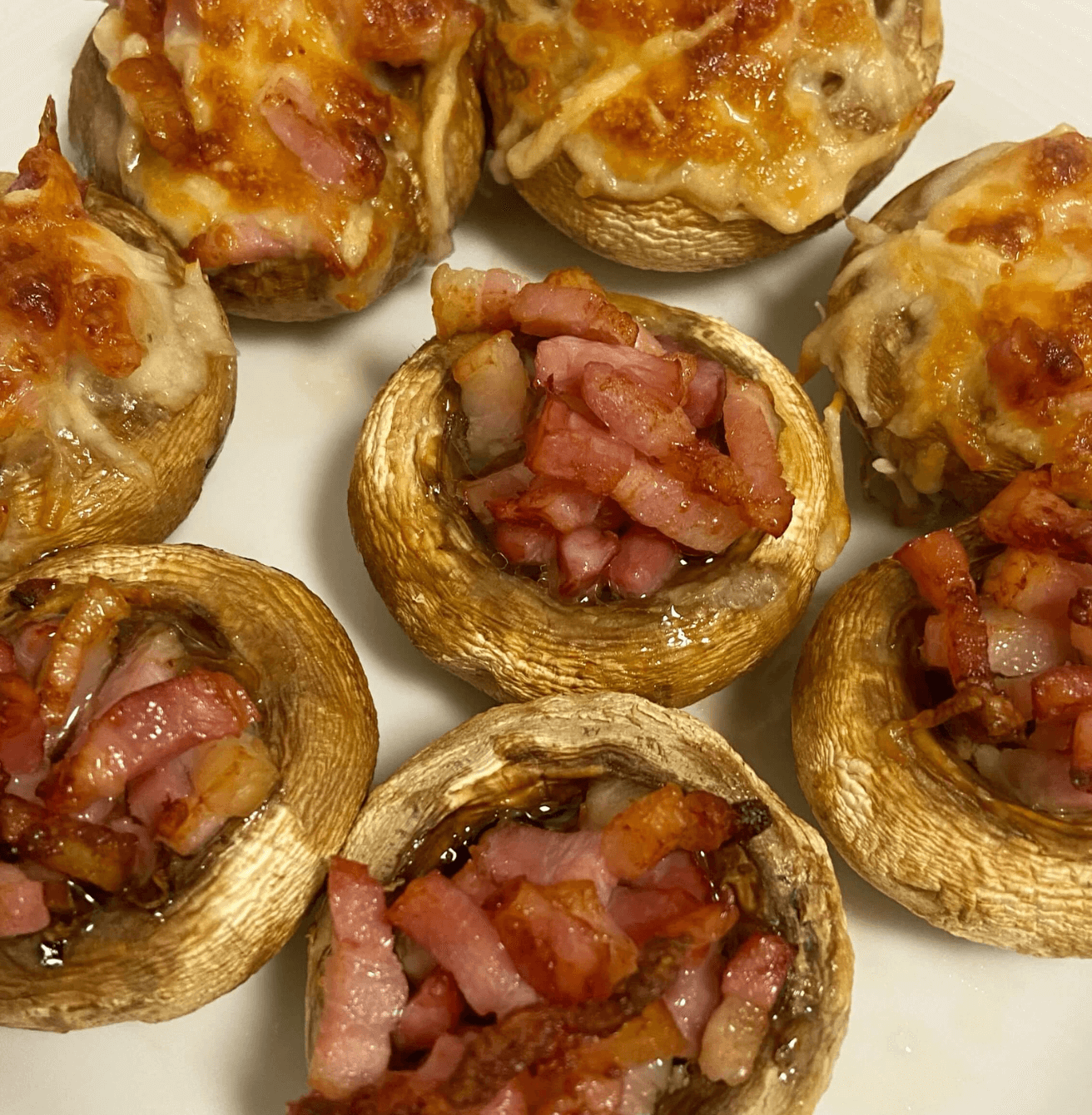 Champiñones rellenos en airfryer