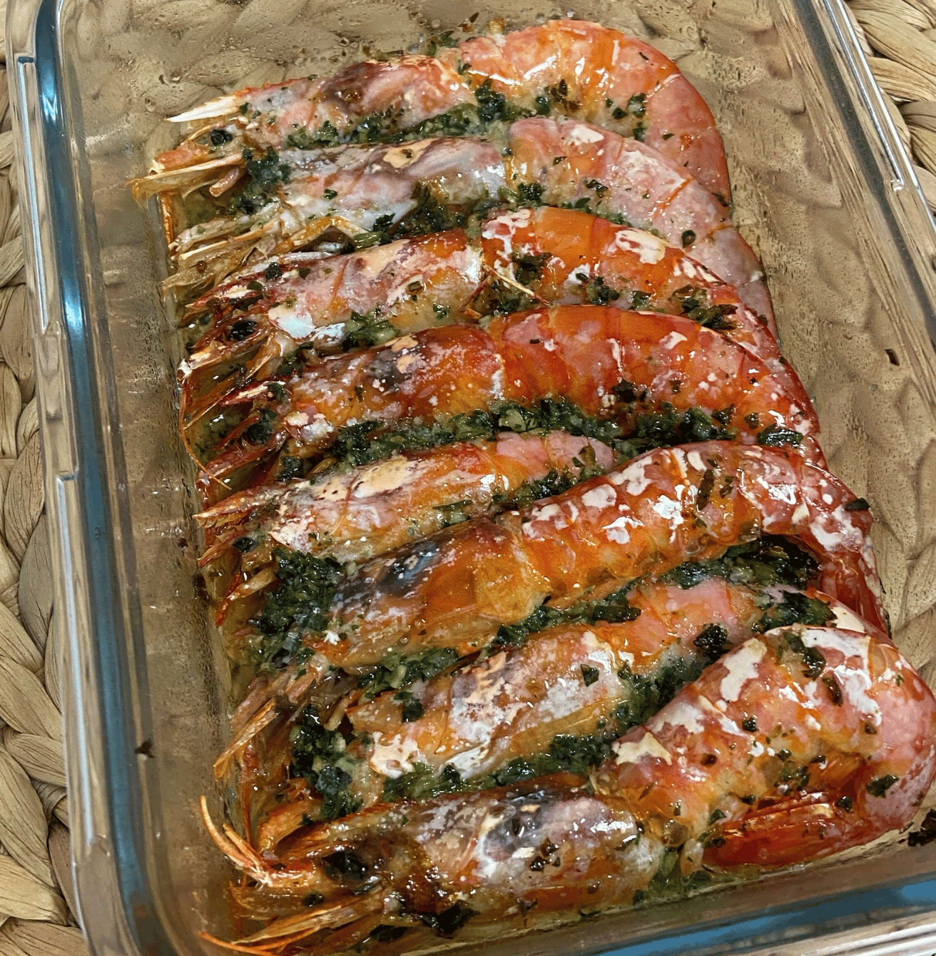 Receta de Gambones al ajillo en Airfryer