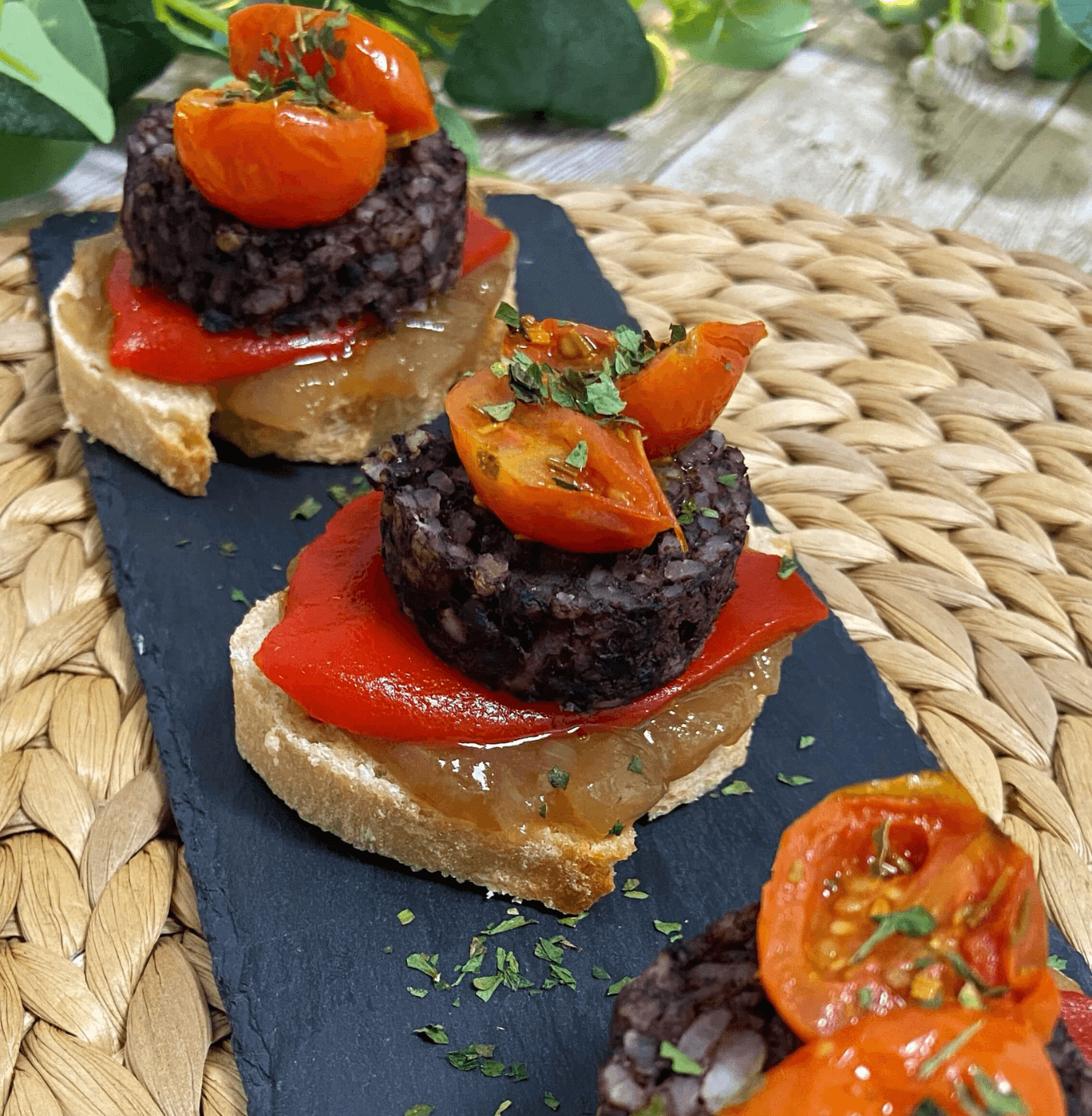 Receta de Pintxos de morcilla y cebolla caramelizada en Airfryer