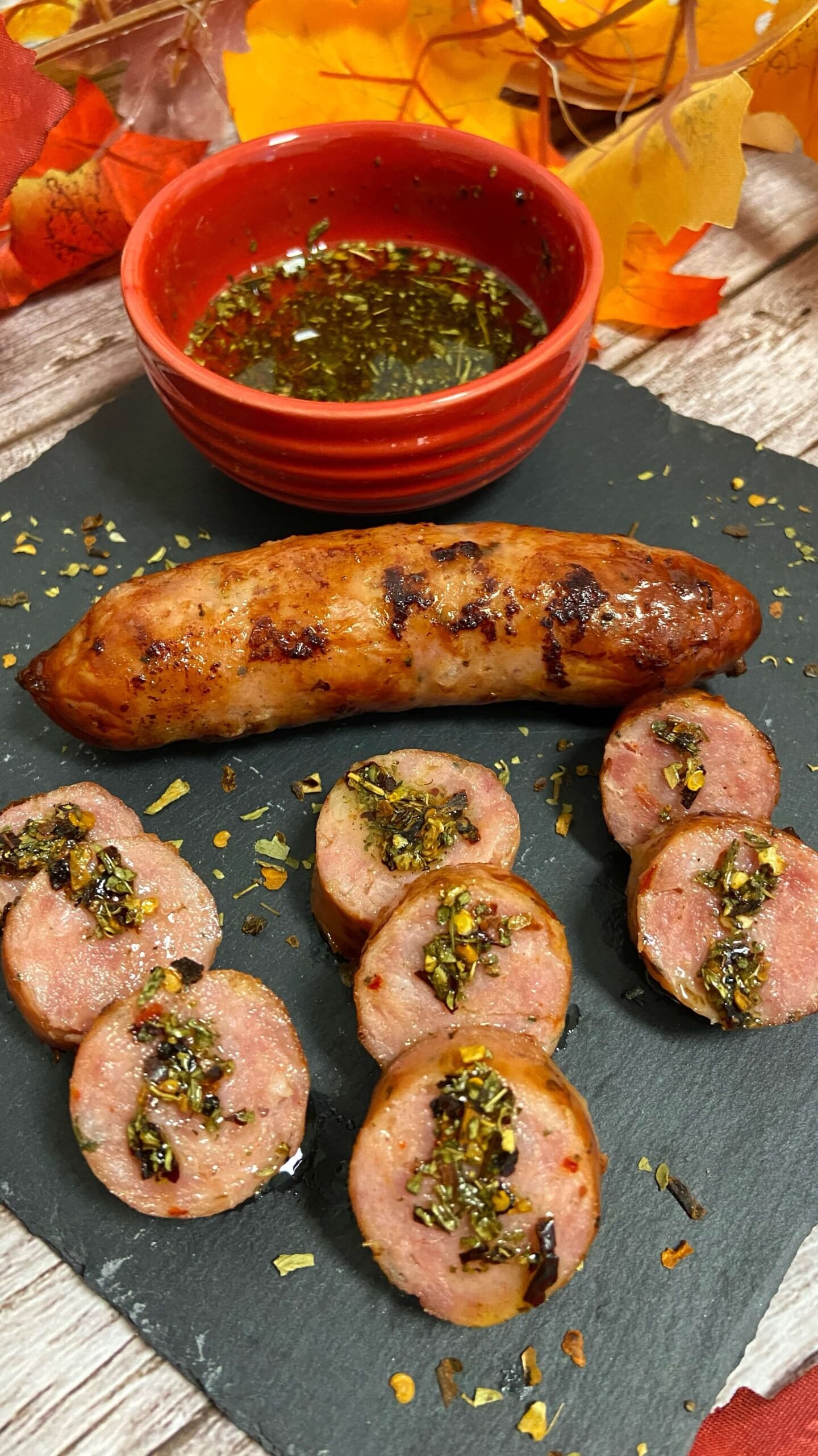 Receta de Chorizo criollo con chimichurri en Airfryer Receta de Chorizo criollo con chimichurri en Airfryer