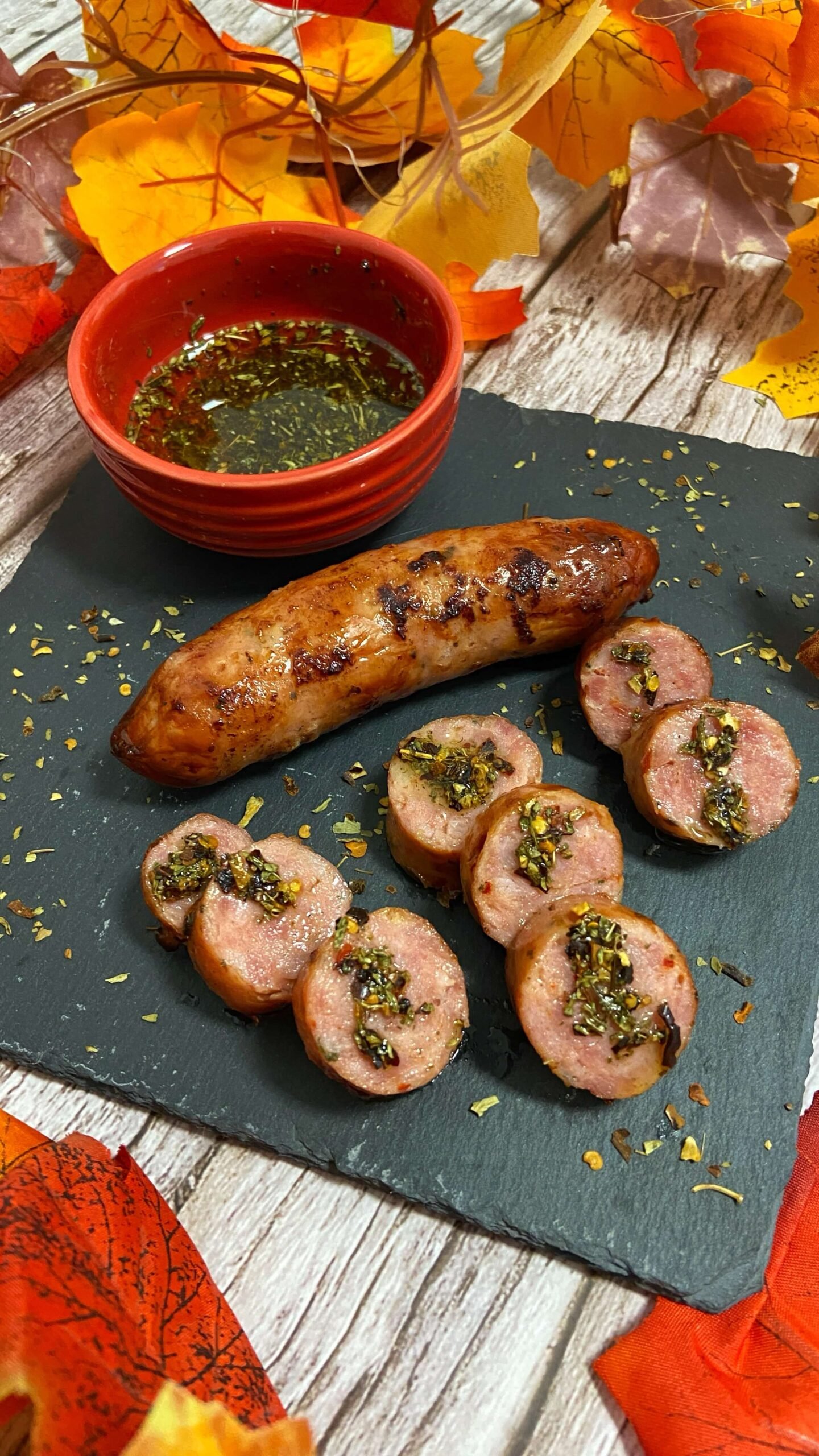 Receta de Chorizo criollo con chimichurri en Airfryer Receta de Chorizo criollo con chimichurri en Airfryer