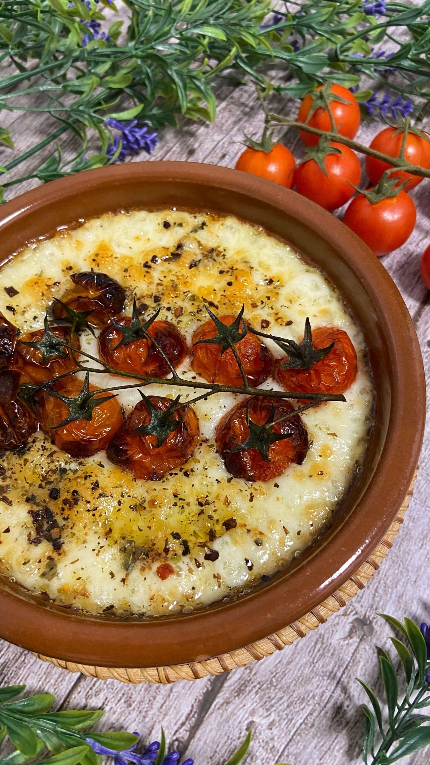 Receta de Provolone con Cherrys en Freidora de Aire Receta de Provolone con Cherrys en Airfryer