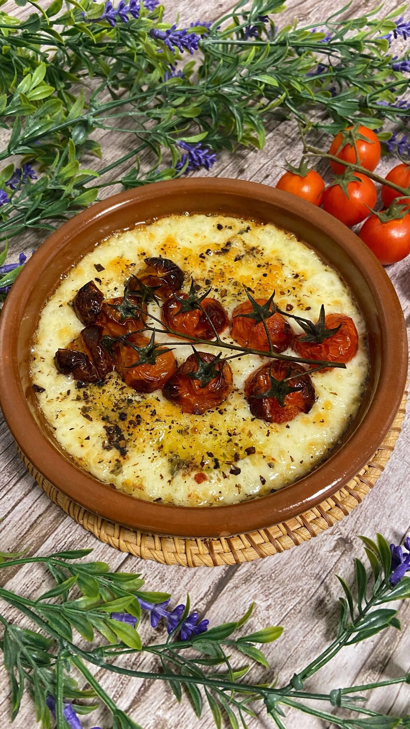 Receta de Provolone con Cherrys en Freidora de Aire Receta de Provolone con Cherrys en Airfryer