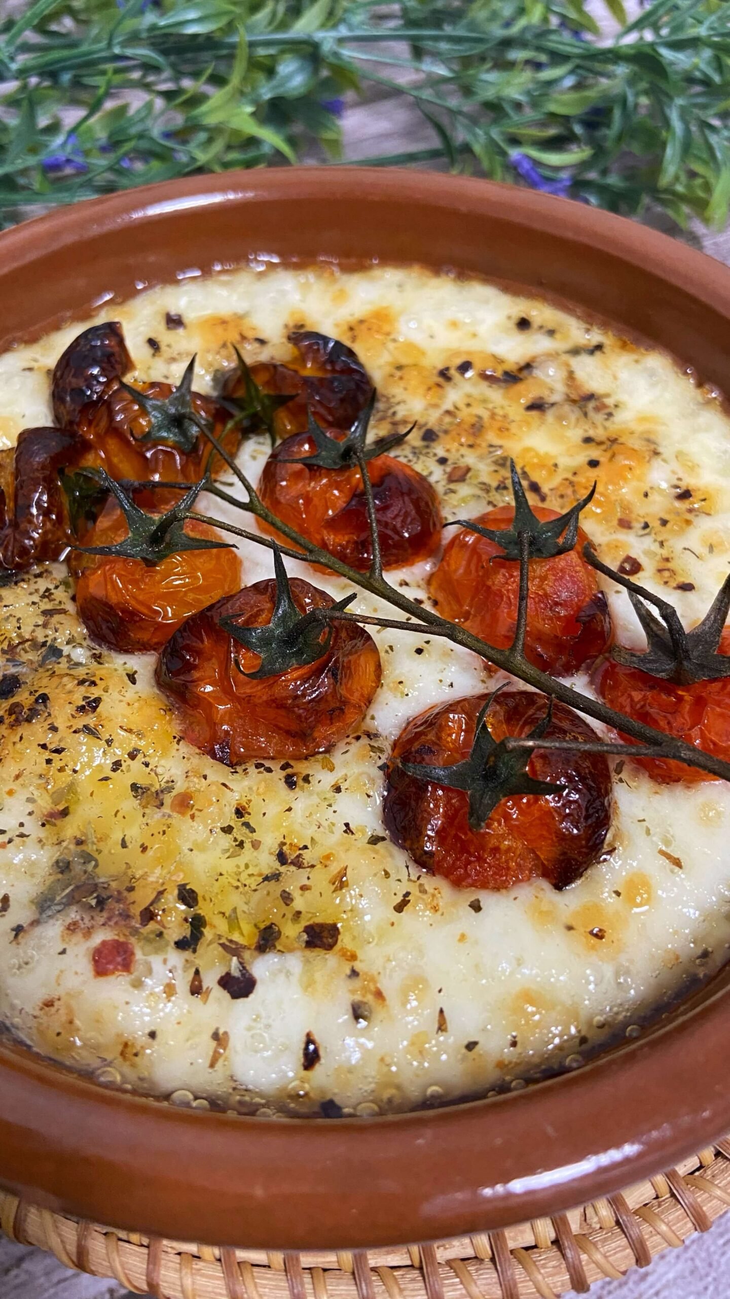 Receta de Provolone con Cherrys en Freidora de Aire Receta de Provolone con Cherrys en Airfryer