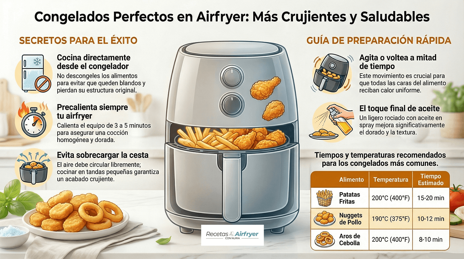 Congelados en airfryer