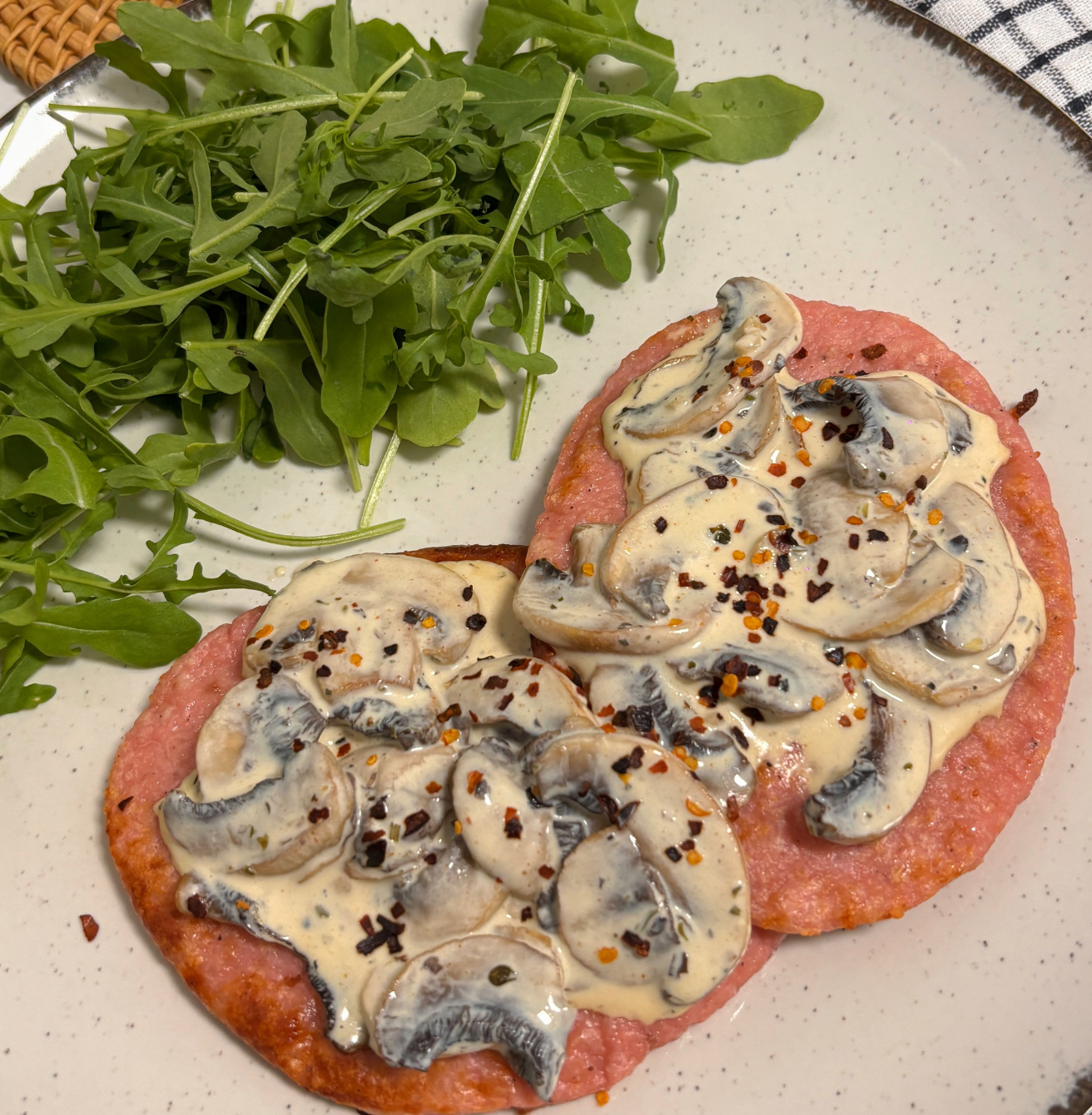 Receta de Hamburguesa de pollo y champiñones en Airfryer
