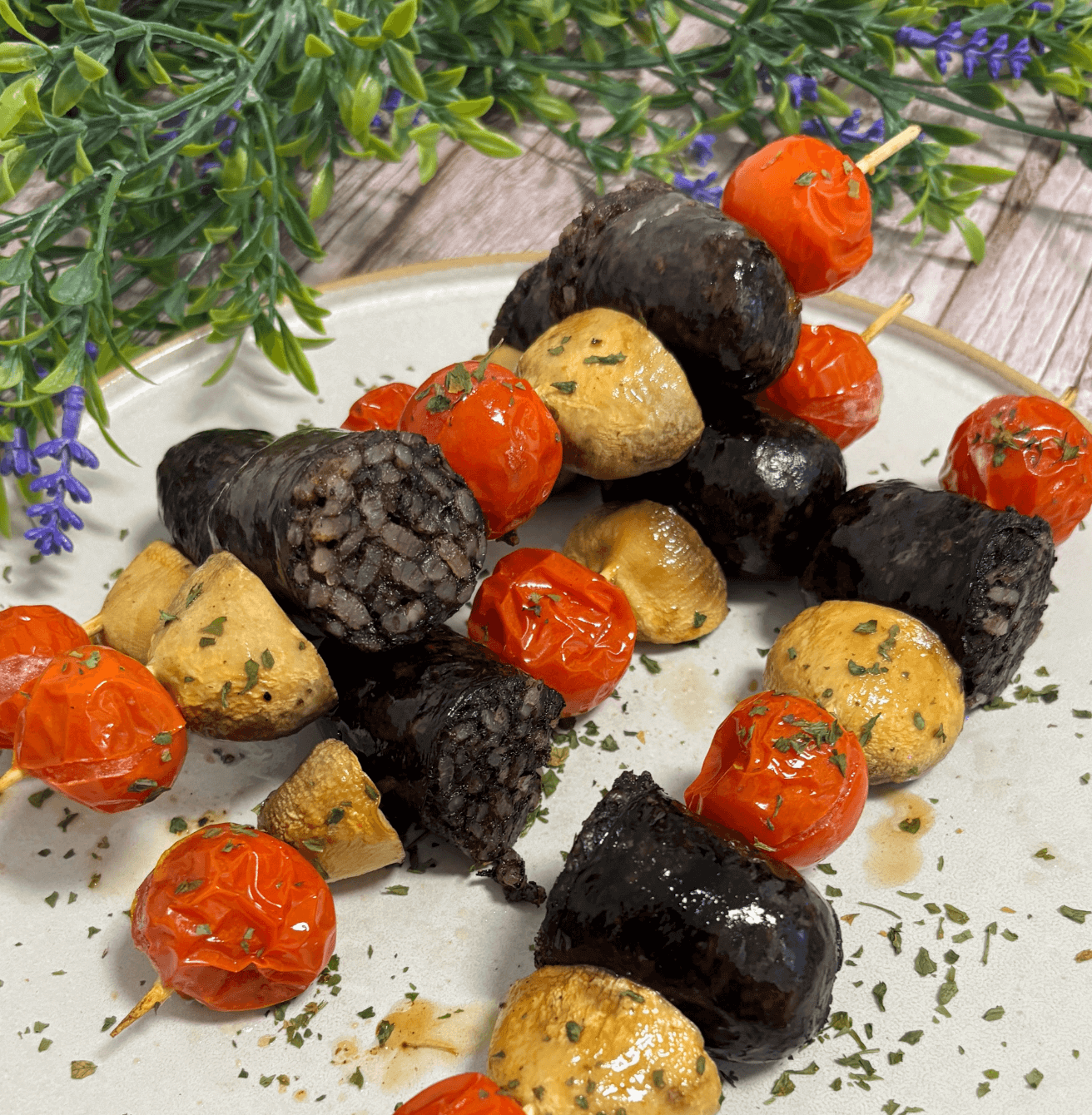 Receta de Brochetas de morcilla en Airfryer