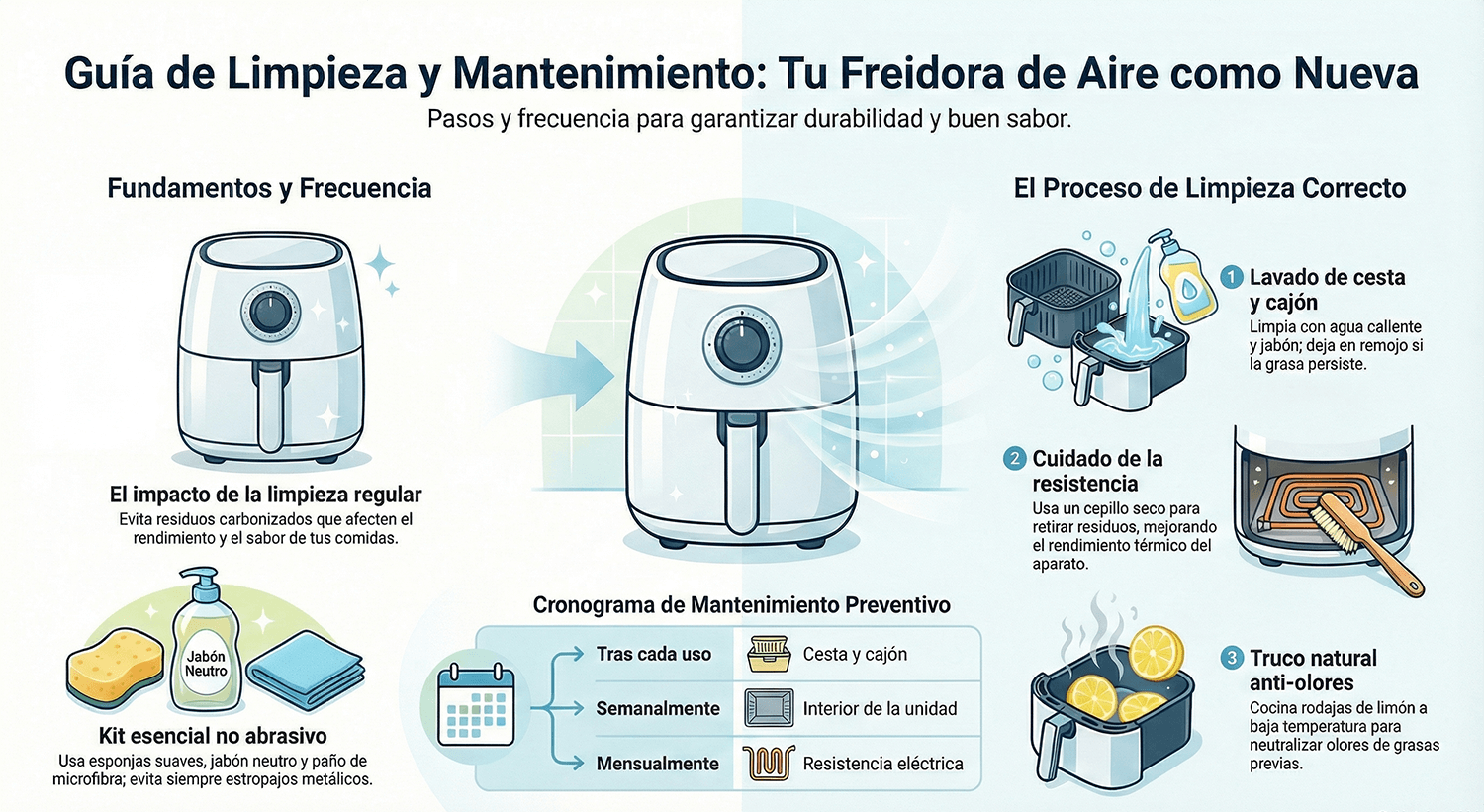 Como limpiar la freidora de aire