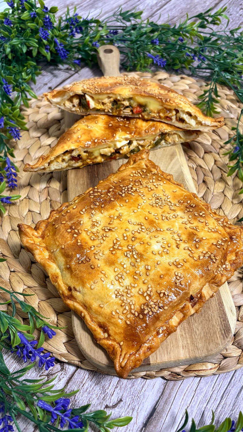 Receta de Empanada de pollo y pimientos en Airfryer Receta de Empanada de pollo y pimientos en Airfryer