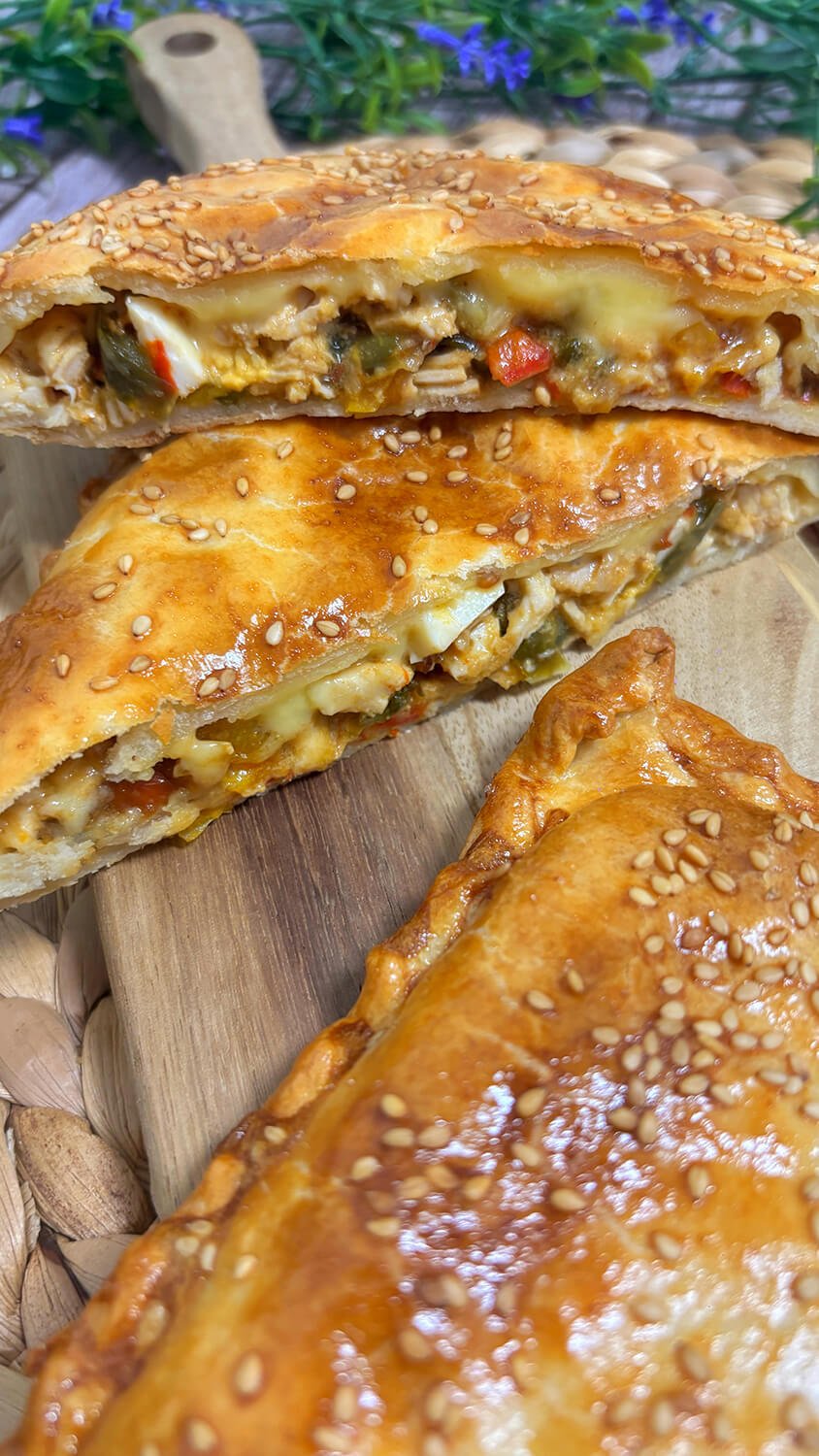 Receta de Empanada de pollo y pimientos en Airfryer Receta de Empanada de pollo y pimientos en Airfryer