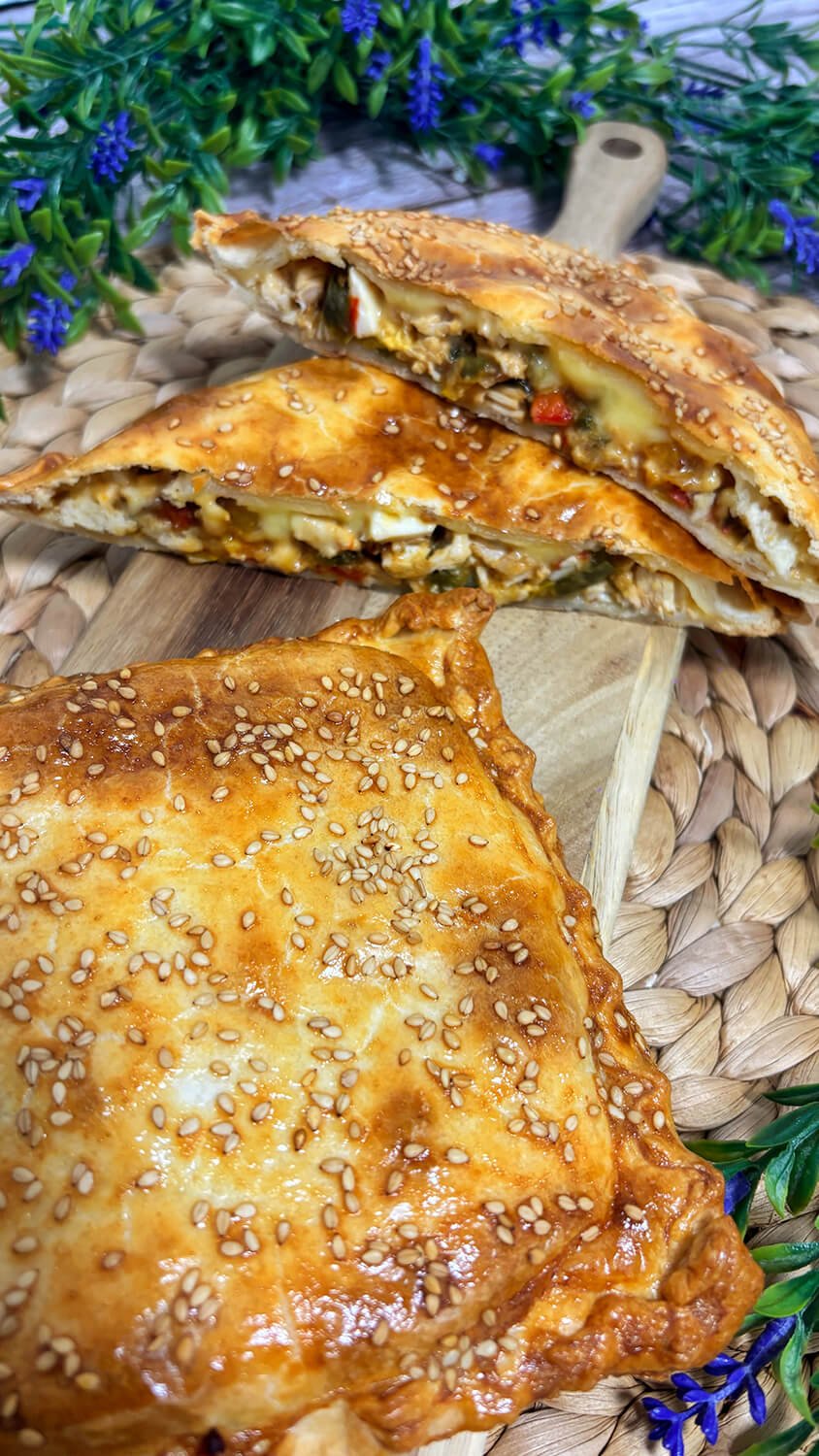 Receta de Empanada de pollo y pimientos en Airfryer Receta de Empanada de pollo y pimientos en Airfryer