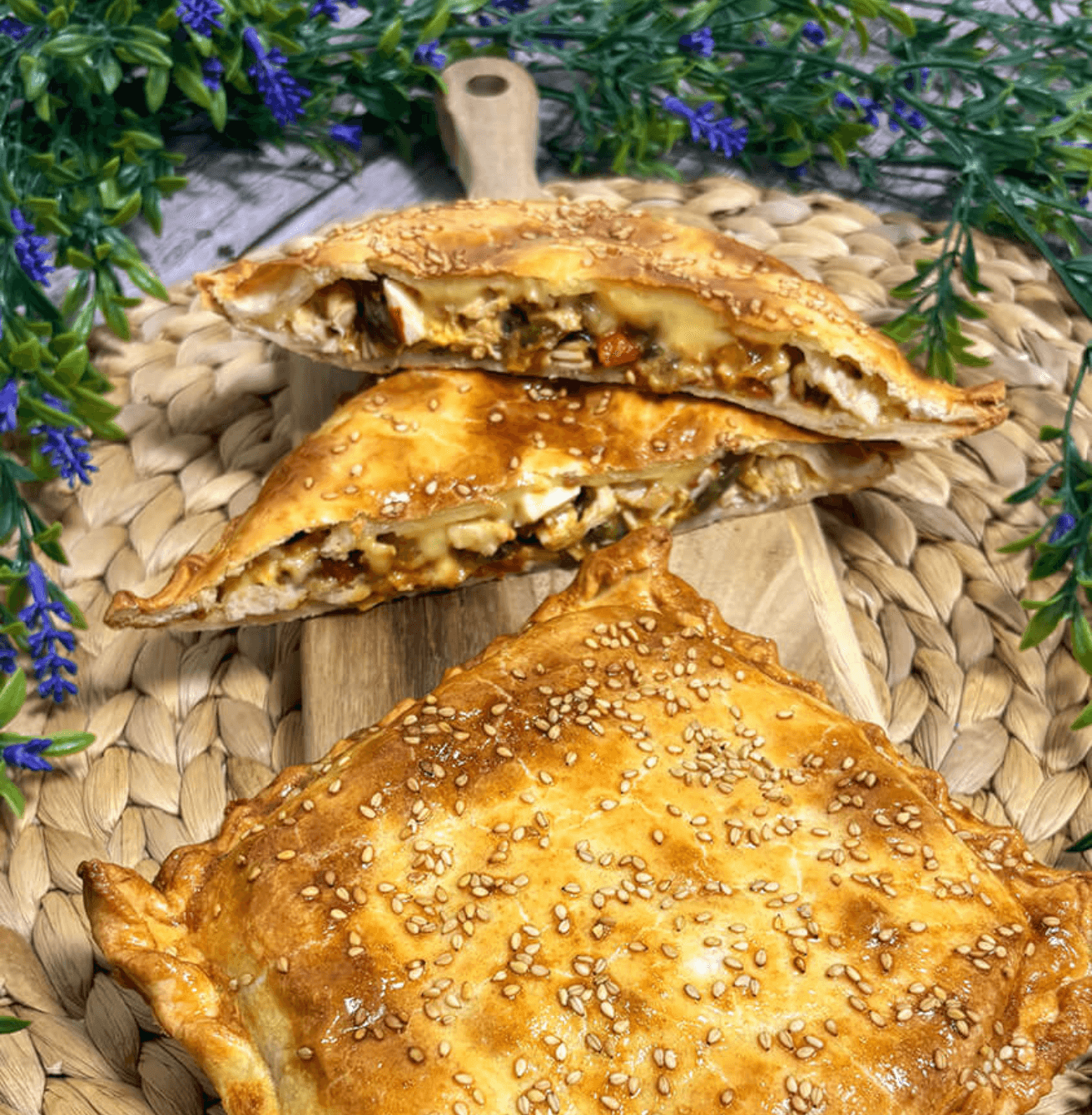 Receta de Empanada de pollo y pimientos en Airfryer