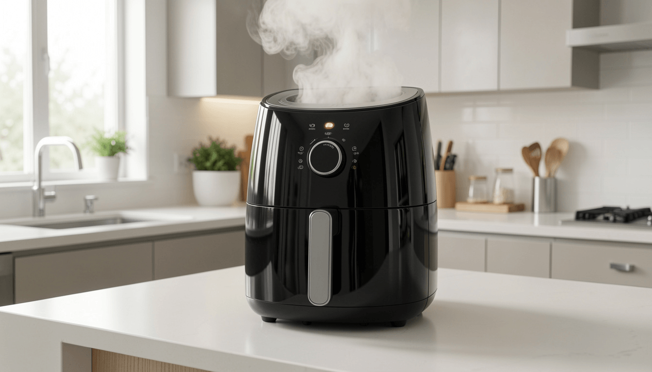 Por que sale humo de tu airfryer