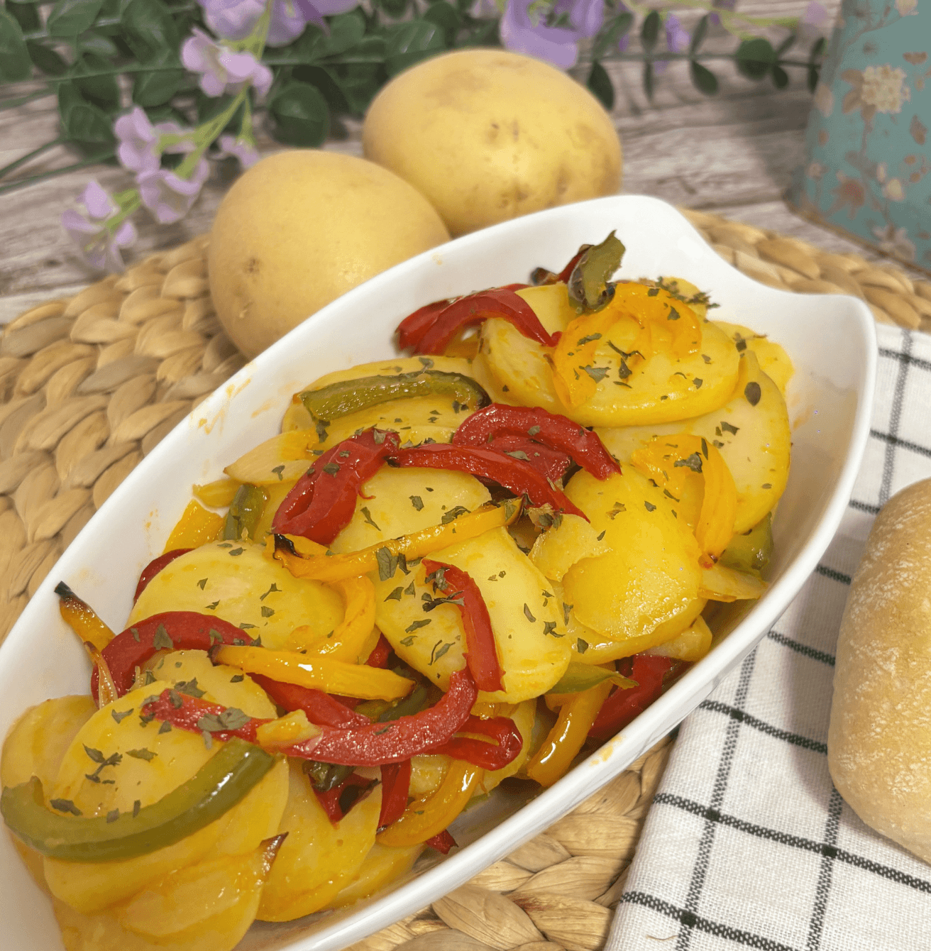 Receta de Patatas Campesina en Airfryer