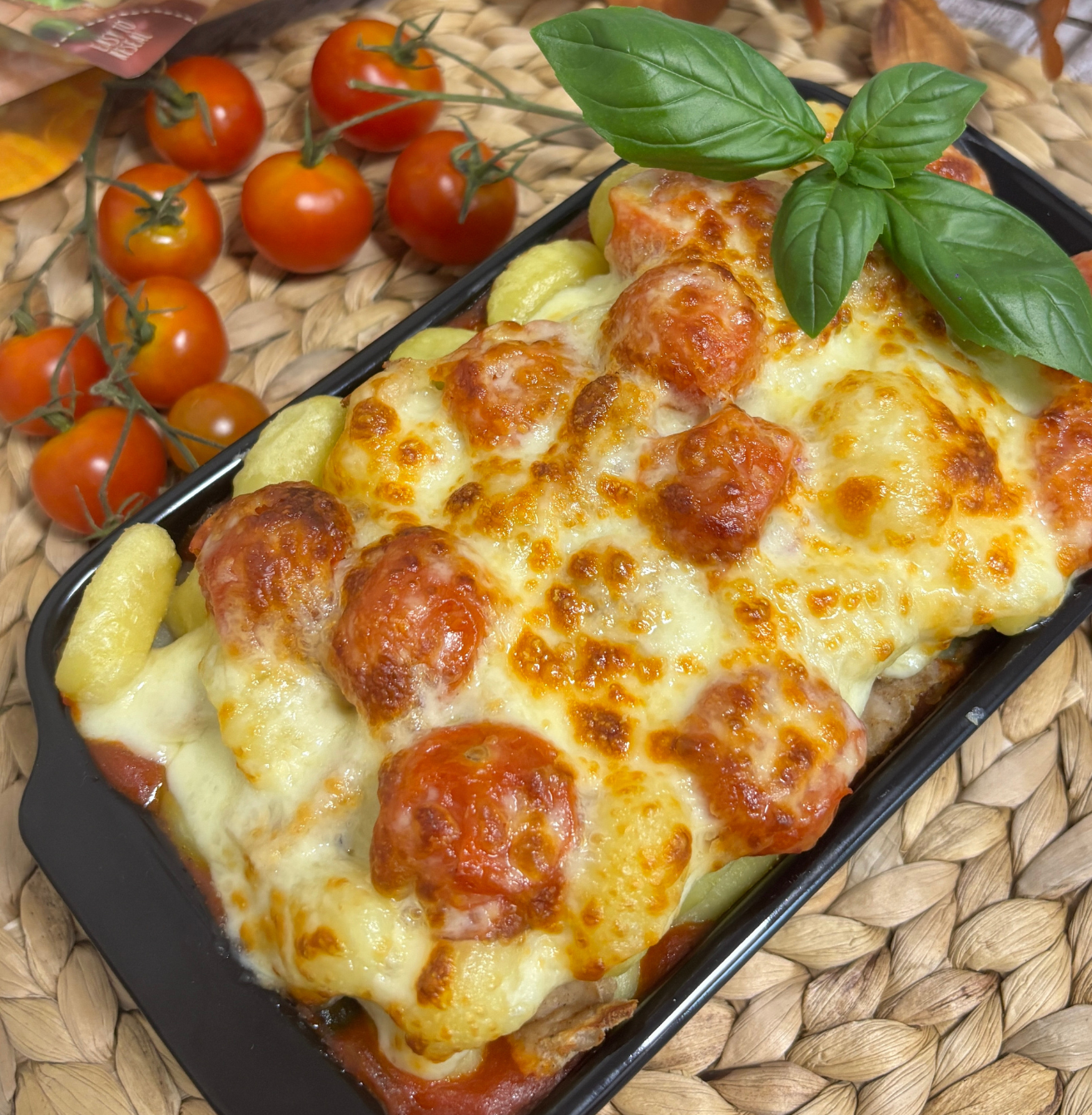 Receta de Ñoquis con queso y pollo en Airfryer