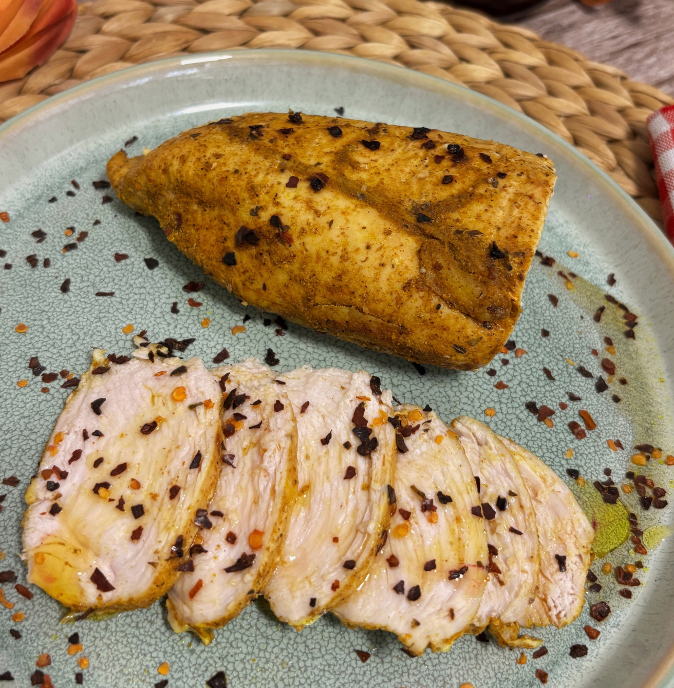 Receta de fiambre de pollo tandoori masala en Airfryer
