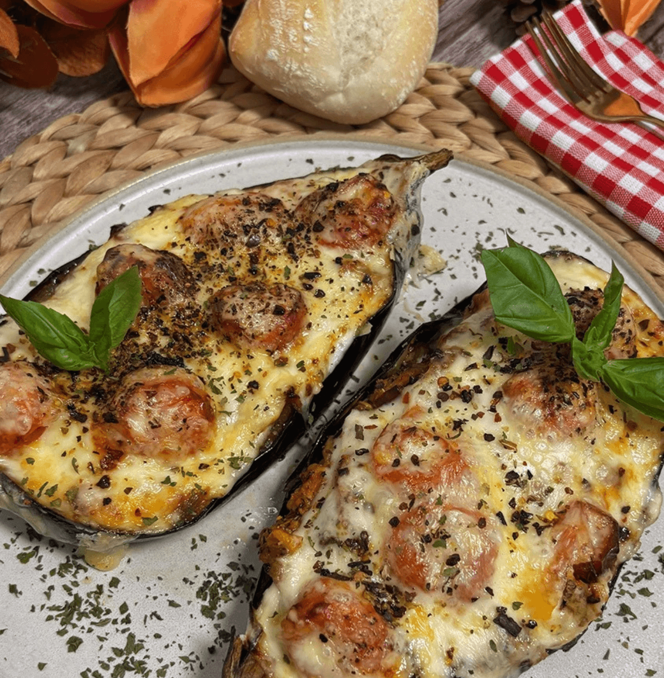 Receta de berenjenas con atún en Airfryer