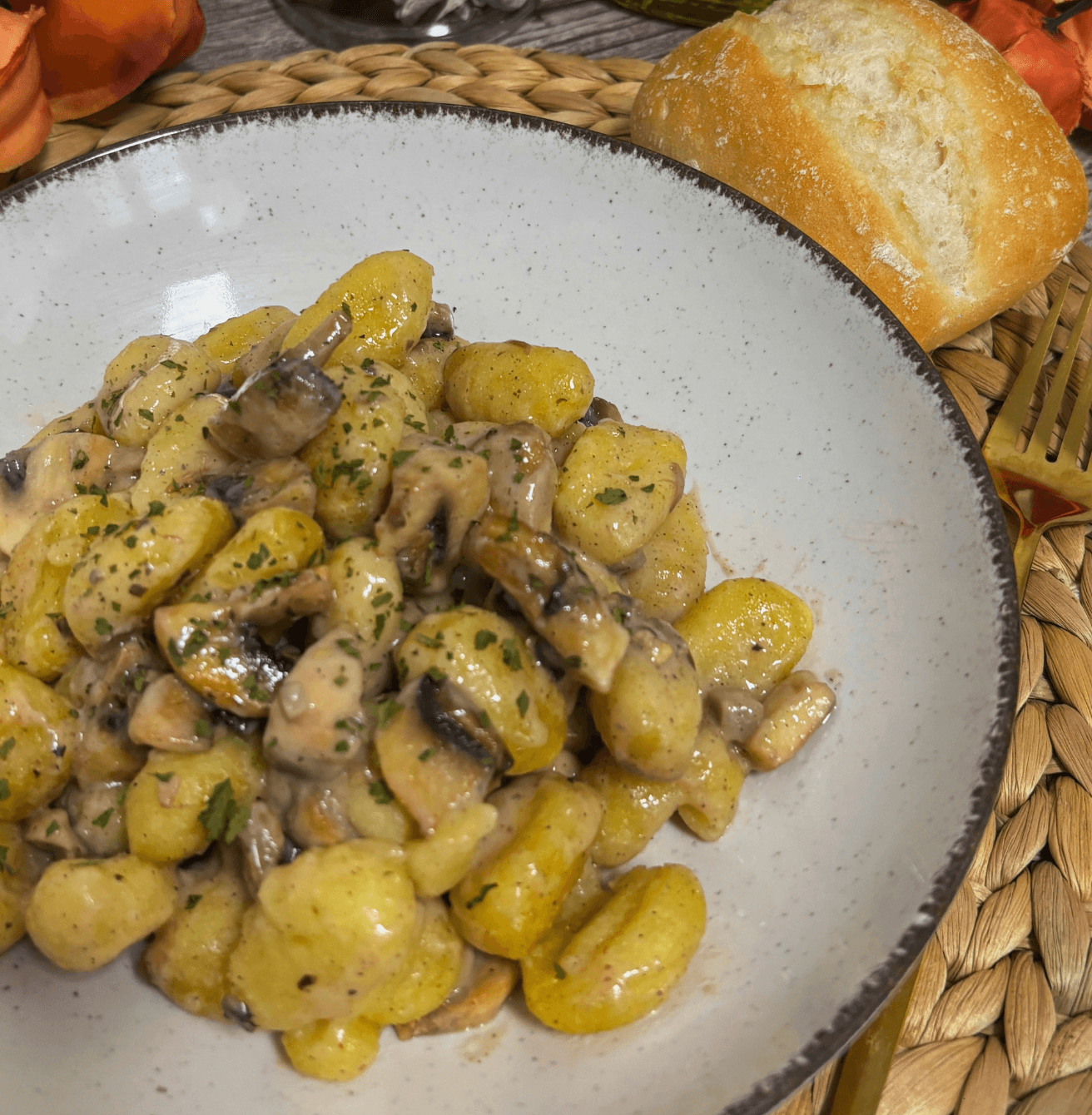 Receta de fiambre de gnocchi funghi en Airfryer